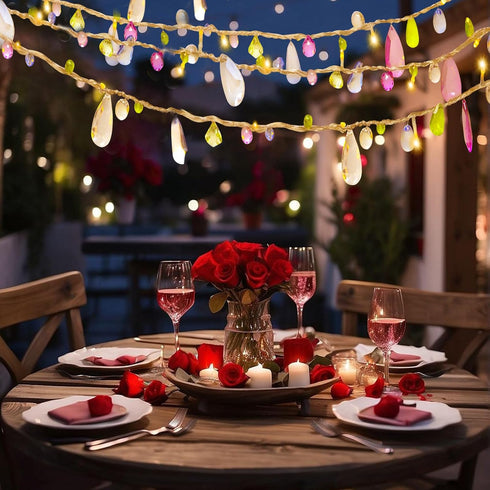 8 Function,30 Battery Operated Fairy String Lights, Acrylic Gems Jewels String Lights with Remote Modes Timer Warm