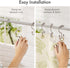 Amazer Shower Curtain Hooks, Plastic Double Shower Curtain Rings for Bathroom Shower Curtain Rod - Set of 12, Nickel