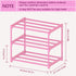 3-Tier Closet, 5-7 HITHIM Pink Shoe Racks for Women/Girls/Kids' Small Shoe Storage for Pairs, Lightweight Stackable