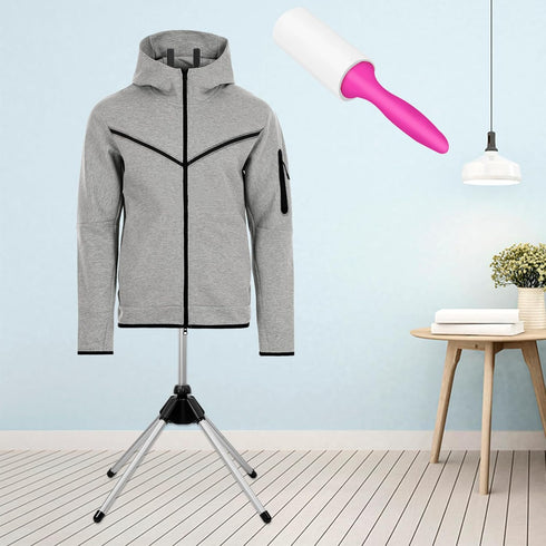 DJAPWPX Telescopic Garment Steamer Rack, Height Adjustable Clothes Steamer Holder, Foldable Standing Hanger