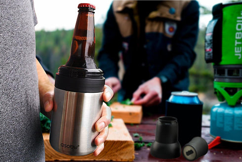 Asobu Frosty Beer Holder, Vacuum Insulated Double Walled Stainless Steel Cooler, Fits Standard 12oz, Great Gift