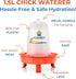 1L 1.5L Set, Lil'Clucker Chick Feeder, Chicken Waterer - No Leakage Chick Feeder and Waterer Kit, Hanging Baby Chick
