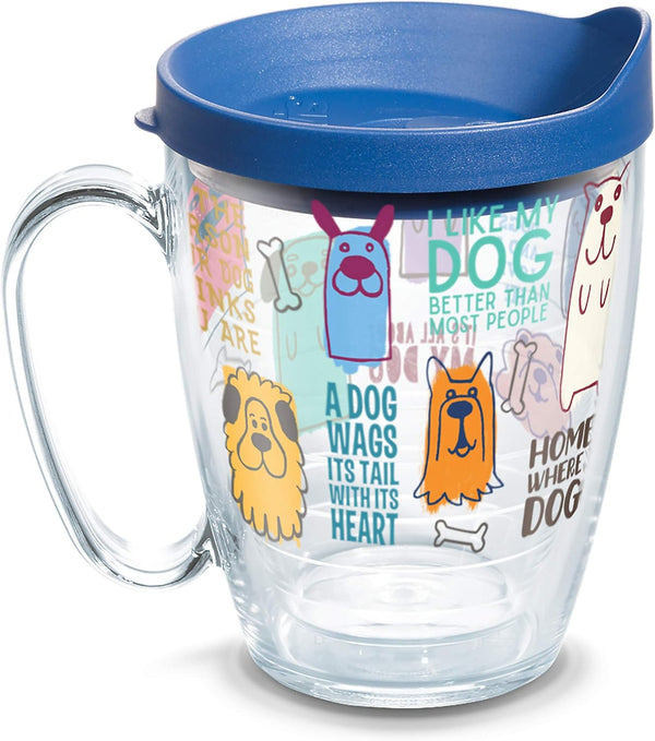 Tervis Dog Sayings Double Walled Insulated Tumbler - Made in USA Travel Cup Keeps Drinks Cold & Hot, 16oz