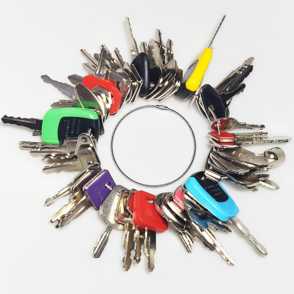 60 Heavy Equipment Keys Master Set Consturction Ignition Keys for Kubota JCB