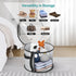 AOODA Oversized Clear Hat Storage Bag for Women, Holds up to 7 Caps, Cowboy Hat Organizer with Carrying Handles