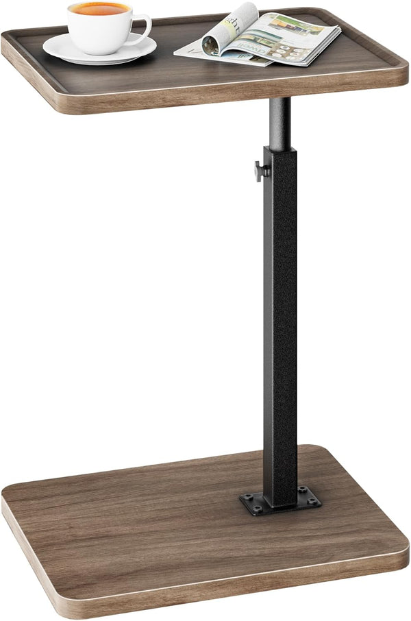 LAKEMID C Table End Table Adjustable Height,360Swivel Sofa Table Tray for Small