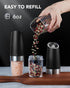 Set, FORLIM Gravity Electric Salt and Pepper Grinder Automatic Pepper Grinder Shakers Mill, Upgraded Batteries Powered