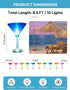 8.5Ft 10 Summer Multicolor Cocktail String Lights, Cocktail Plug in Outdoor Party Lights with LED Multicolor Cocktail