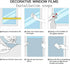 Decorative Window Privacy Film, Stained Glass Window Clings, Anti-UV Frosted Tinting Film, Non-Adhesive, 17.7" x 39.5"