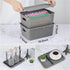 AREYZIN Plastic Storage Baskets with Lid, 6 Pack Organizing Containers for Shelves, Drawers, and Desktop