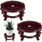 Geetery 2 Pcs 4 to 12 in Wooden Plant Stands Indoor Chinese