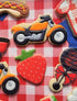Motorcycle Cookie Cutter 5" Made in USA by Ann Clark.