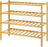 Kitsure Bamboo Wooden Shoe Rack for Closet - Stackable Shoe Organizer with