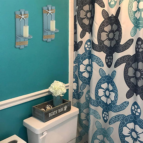 Set 2 SOMTO Beach Starfish Wall Candle Sconces Decor,Ocean Themed Wall-Mount Candle Holders, Coastal Farmhouse Nautical