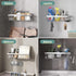 5-Pack,Heavy Veken Adhesive Shower Caddy Weight Bearing,Large Wall Mounted Shower Shelves Rack,Organizer Storage