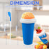 2 Pack FANS-ONE Slushie Cup, Slushy Maker Cups, DIY Magic Squeeze Cups for Juice Milk Yogurt Make, Portable Double