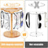 Sunglasses Organizer with 360 Rotating Display, Eyeglasses Rack, Wood Base for 12 Pairs of Eyewear for Desk Dresser