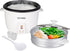 8 (RC-8R) Tayama Rice Cooker with Steam Tray Cups, White