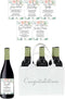 Milestone Wine Labels and Gift Bag, 6 Bottle Congratulations Wedding Wine Crate with Wedding Milestone Stickers
