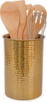 Darware Hammered Gold Kitchen Utensil Holder, 7-Inch Tool Caddy for Wooden Spoons, Spatulas, & More