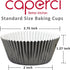 Caperci Black Foil Cupcake Muffin Liners Standard Size Baking Cups 150-Pack - Premium Greaseproof & Sturdy by Caperci