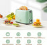 iSiLER 2 Slice Toaster, 1.3 Inches Wide Slot Bagel Toaster with 7 Shade Settings and Double Side Baking, Compact Bread Toaster with Removable Crumb Tray, Defrost Cancel Function Green by ISILER
