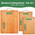 Bamboo Cutting Board, Wooden Cutting Boards for Kitchen with Double Sided Deep Juice Grooves & Wide Handle, Ideal