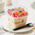 50Ct 8 oz TOFLEN Square Plastic Dessert Cups with Lids and Sporks, Clear Plastic Yogurt Parfait Cups Cake Cups