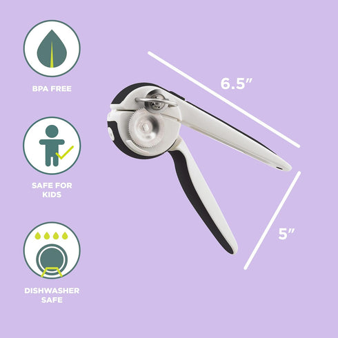 Chef'n EzSqueeze One-Handed Can Opener in Black and Meringue