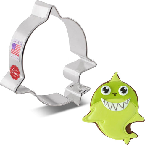 Ann Clark Cookie Cutters Little Shark Cookie Cutter, 3.75" Made in the USA