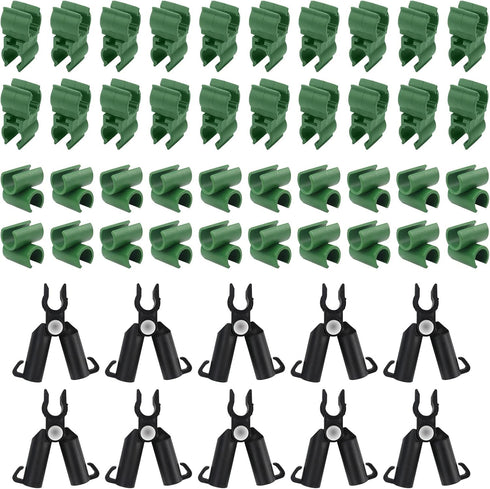 Zwish 50Pieces Adjustable Plant Trellis Connectors - Tomato Plant Cages Accessories for 11mm Plant Stake Connectors