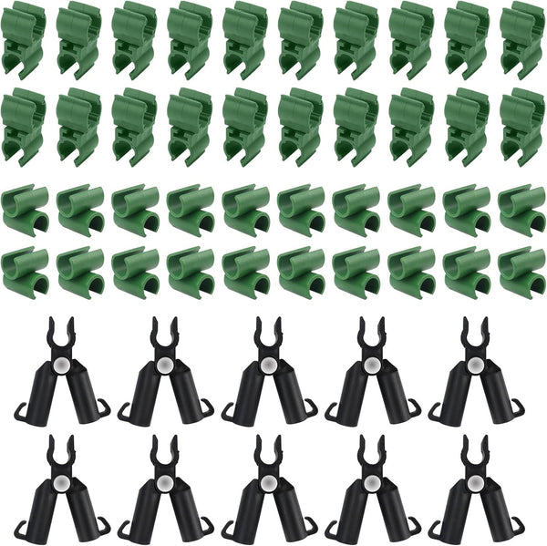 Zwish 50Pieces Adjustable Plant Trellis Connectors - Tomato Plant Cages Accessories for 11mm Plant Stake Connectors