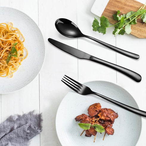 MURRI&MURRDI Stainless Steel Cutlery Set for 1, 3 Piece Reusable Flatware Set with Case, Knife Fork Spoon