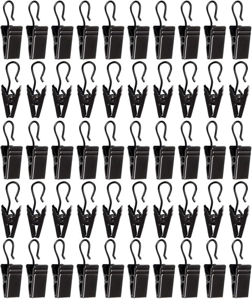 50pcs Awning Light Curtain Clips, Stainless Steel Curtain Clip Hooks for Hanging Tablecloth, Towel Clips