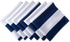 DII Cabana Stripe Outdoor Tabletop Collection, Water Resistant Napkin (Set of 6), Nautical Blue