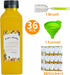 Garandad 36pcs 12 oz Plastic bottles with lids,Juice bottles with caps, Reusable Clear Bulk Beverage Containers