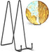 TR-LIFE 3 Pack 12 Inch Large Plate Stands for Display, Metal Picture Frame Holder + Easels for Art