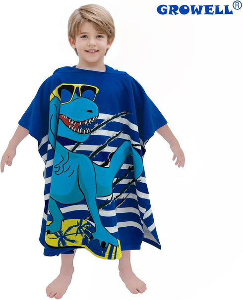 1 6 24x23 growell Hooded Kids Beach Towels - Toddler Bath Towel Girls Boys Swim Cover-ups for Ages to Kids Pool Towels