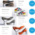 20PCS 50% Shoe Slots Organizer, Adjustable Double Layer Stack Shoe Rack, Space-Saving Storage Rack Holder, White