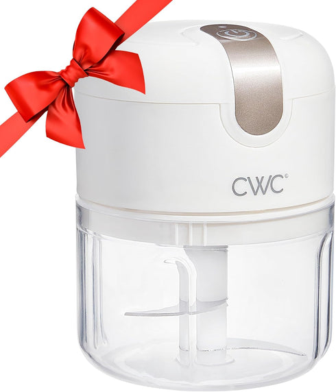 COOK WITH COLOR Wireless Food Chopper, 8 Oz, Effortlessly Chop Garlic, Ginger, Herbs, Creme