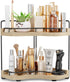 Aollewoiti 2-Tier Corner Bathroom Counter Organizer with Embedded Screw Holes, Secure & Stable