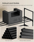 4-Tier 10-15 11.8 26.8 28.4 Inches, ULSA204B01 SONGMICS Shoe Rack, Shoe Organizer, Metal Storage Shelf, Upright
