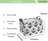 CLOCOR Rectangular Storage Basket, Collapsible Cute Pattern Storage Bin, Waterproof Coating with Handles, Gift Baskets