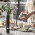 Milk Frother Handheld Electric Whisk, Rechargeable Mixer with 2 Stainless Whisks, 3 Speed Foam Maker (Black)