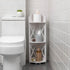 TuoxinEM Corner Shelves for Bathroom Storage, Waterproof Toilet Paper Holder Stand, White