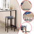 Lussenwert Set 4, 4 Stool Covers Rectangular of Stretch Printed Vanity Stool Covers Washable Saddle Bar Stool Slipcover