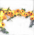 2 Pack 8.8FT Artificial Sunflower Garland with 100 LED Fairy String Lights, Faux Sunflowers Hanging Plant for Indoor,