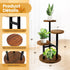 3 GEEBOBO Tier Plant Stand Indoor, Metal Wood Plant Stands For Indoor Plants Multiple, Corner Tiered Flower Plants