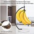 Black Banana Holder with Marble Base, Metal Hanger Tree Stand for Fresh Fruit Storage, Freestanding Kitchen Organizer