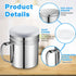 12 10 oz Lallisa Pcs Stainless Steel Spice Shakers with Holes and Lids Dredge Shakers with Handle Versatile Salt Shaker